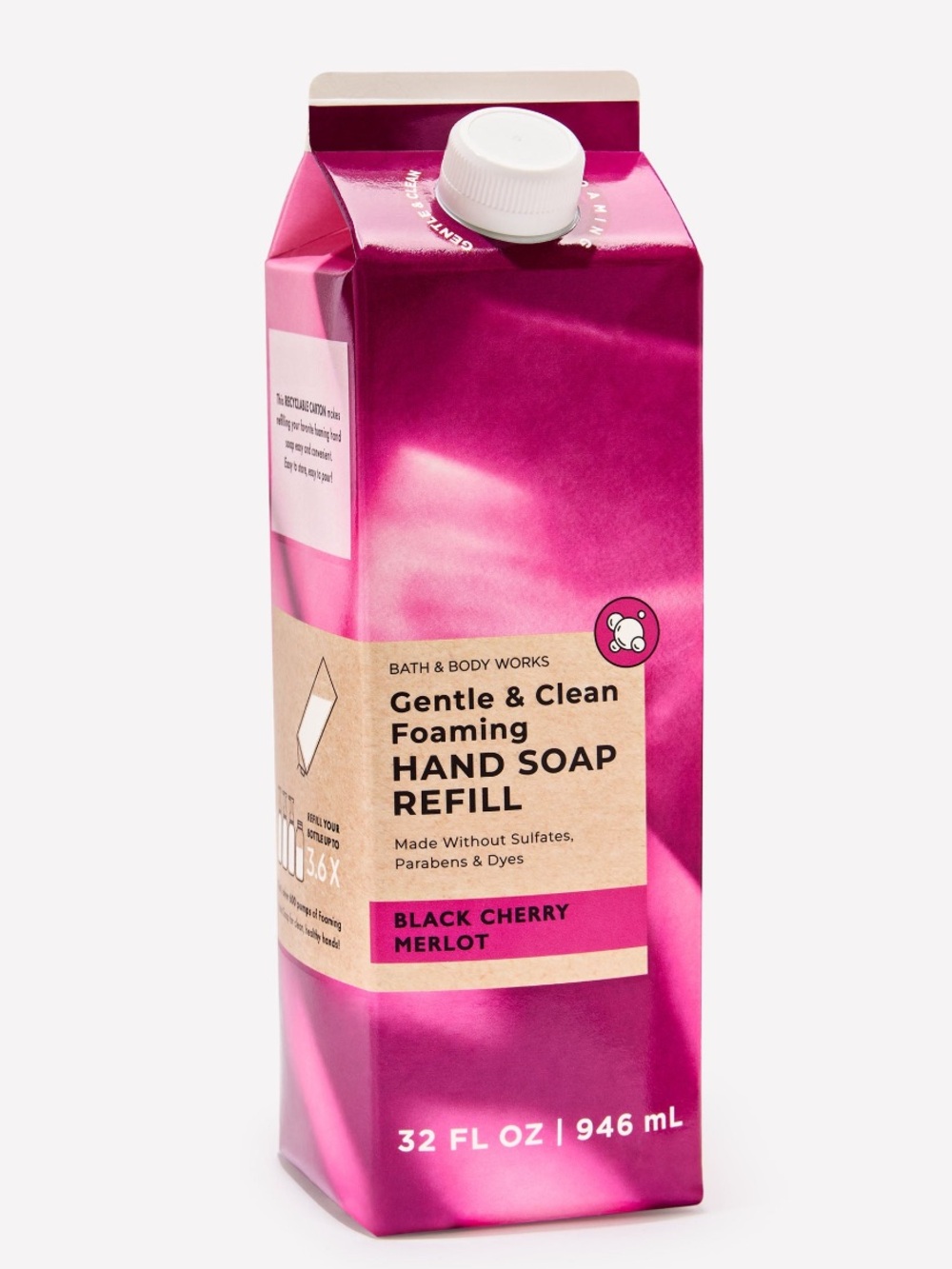 Bath & Body Works Black Cherry Merlot Foaming Hand Soap Refill - Magenta Pink